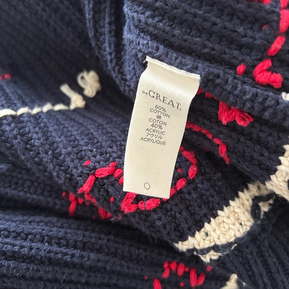 New The Great Lodge Sailboat Cardigan Size 3 Large - Picture 8 of 8